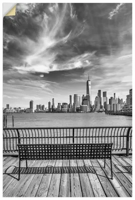 Produktbild von ARTland Wandbild, selbstklebend Lower Manhattan Skyline mit Hudson River Größe: 20x30 cm