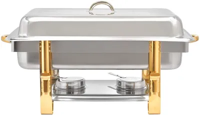 Produktbild von 9L ohřívač potravin z nerezové oceli s nádobou na palivovou pastu Hot Plate Buffet Warmer pro stravování