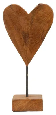Obrázok produktu pre Mauro Ferretti teakové srdce 15x10x35 cm hnedé