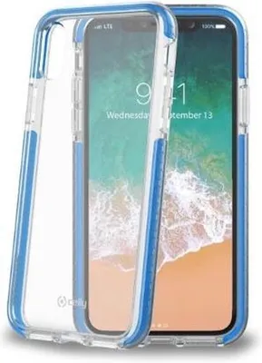 Produktbild von Celly HEXAGON900LB, Mantelhülle, Apple, iPhone X, 14,7 cm (5.8"), Blau, Transparent