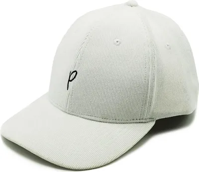 Produktbild von Kappe PHetter P aus Cord, Weiß, mit gesticktem Logo und verstellbarer Passform