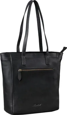 Produktbild von Benthill Damen Shopper Leder - Umhängetasche aus Rindsleder - Handtasche mit Reißverschluss - Schultertasche / Ledertasche - Vintage Beutel