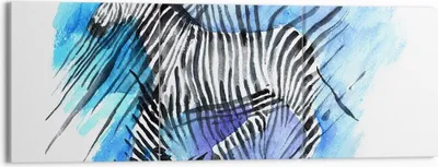 Produktbild von Bild auf Leinwand - Leinwandbild - Zebra Streifen Tierwelt Pelz - 150x50cm - Wand Bild - Wanddeko - Leinwanddruck - Bilder - Kunstdruck - Wanddekoration - Leinwand bilder - Wandkunst - CA150x50-2986