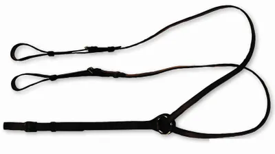 Produktbild von AMKA Dreieckszügel, Wienerzügel aus Leder, ideal zum Longieren VB/WB SCHWARZ
