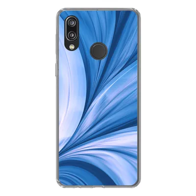 Produktbild von MuchoWow® Handyhülle Schutzhülle Hülle für Huawei P20 Lite (2020) Blau - Abstrakt - Design Silikon Softcase Handy Hülle - Kartenhalter