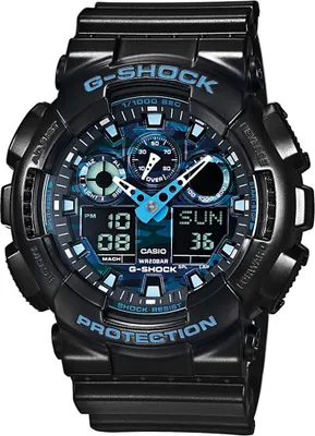 Produktbild von Casio G-SHOCK GA-100CB-1AER Herren Uhr schwarz-blau