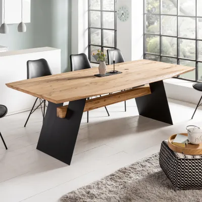 Produktbild von riess-ambiente Design Esstisch GRAND OAK 240cm natur Wildeiche Massivholz Esszimmertisch Tisch Konferenztisch