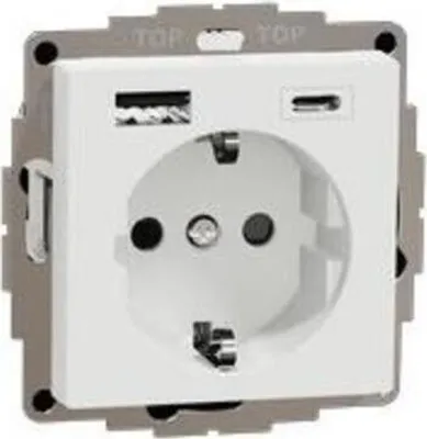 Obrázok produktu pre Merten Schuko zásuvka s USB nabíjačkou MEG2367-0325 (MEG2367-0325)