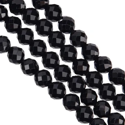 Turmalinkugeln 4 mm, 94 Stück, facettiert, Naturstein für Schmuck