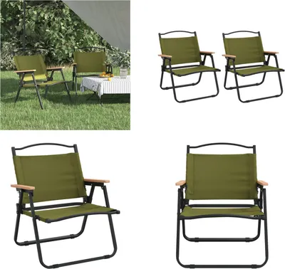 Obrázek produktu pro vidaXL Kempingové židle 2 ks. Zelené 54x43x59 cm Oxford tkanina - kempingová židle - kempingové židle - plážová židle - pikniková židle