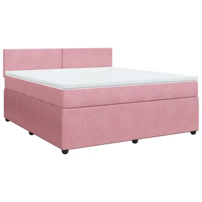Produktbild von Boxspringbett mit Matratze Rosa 180x200 cm Samt