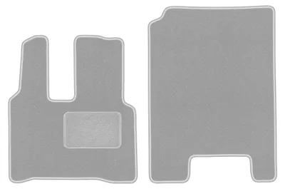 Imagen del producto de Alfombrillas de moqueta para Mercedes Actross MP4 desde 2011 (comercial) – juego de 2 piezas, grises, a medida – Wielganizator OSLO
