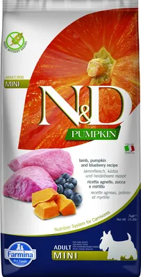 Obrázok produktu pre Farmina N&D Dog Pumpkin Adult Mini Lamb & blueberry 7 kg