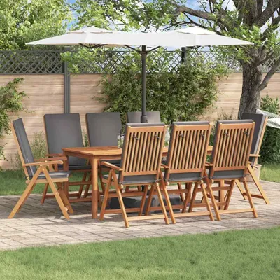 Produktbild von Möbel Garten-Liegestühle mit Kissen 8 Stk. Massivholz Teak - Gartenstühle 3375768