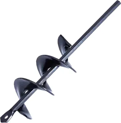 Produktbild von Garten-Erdbohrer, Bohrer für Pflanzungen, 4 x 22 cm, Bohrer, Blumenzwiebelpflanzer für Sechskant-Bohrer, Bohrer mit massivem Stahlschaft und Zubehör