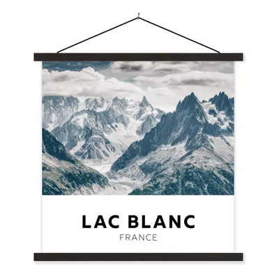 Produktbild von MuchoWow® Textilposter Frankreich - Berge - Natur 120x120 cm mit schwarzem Rahmen - Aufhängungsset