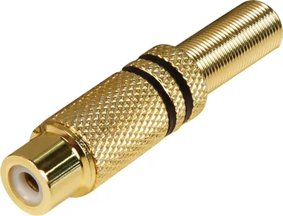 Immagine prodotto di Accoppiamento RCA in metallo placcato oro, 6 mm, nero
