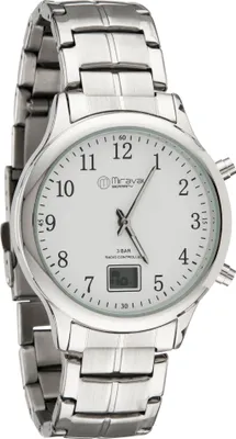 Produktbild von Miraval Funk-Armbanduhr mit Edelstahlarmband Funkuhr 41 mm Edelstahl 20 mm Funksignal DCF77 Herrenarmbanduhr Damenarmbanduhr Digitale & Analoge Anzeige Datumsanzeige japanisches Quarzuhrwerk - 2-MV1622-1