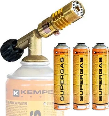 Zdjęcie produktu dla Palnik do spawania gazowego Flamme + 3 kartusze gazowe 330 g KEMPER