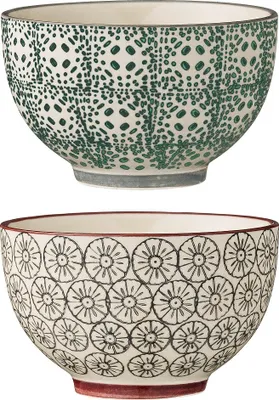 Produktbild von Bloomingville Karine Bowl Ř 10 cm Green Steingut 2er Set