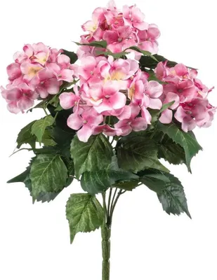 Produktbild von artplants.de Kunstblume Hortensie DORJA auf Steckstab, rosa, 40cm - Künstliche Hydrangea
