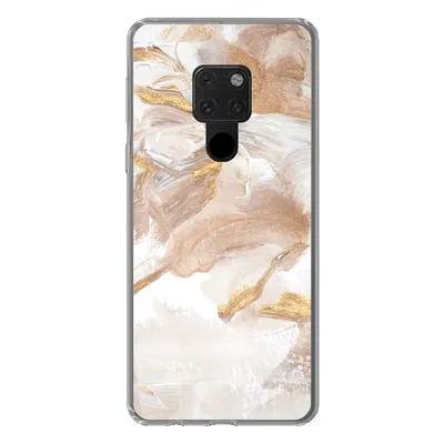 Produktbild von MuchoWow® Handyhülle Schutzhülle Hülle für Huawei P40 Lite Wasserfarbe - Gold - Braun Silikon Softcase Handy Hülle - Handy