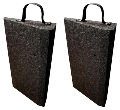 Produktbild von Set von Bordsteinkanten-Rampen (2 Stück) mit Griffschlaufe, LxBxH: 50 x 25 x 8 cm aus schwarzem Gummi