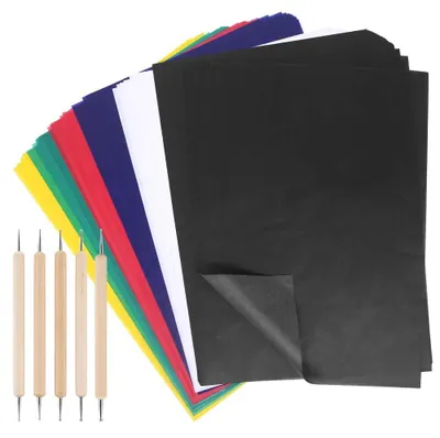 200 Blatt Transferpapier, wasserlöslich, mit 10 Stiften, A4