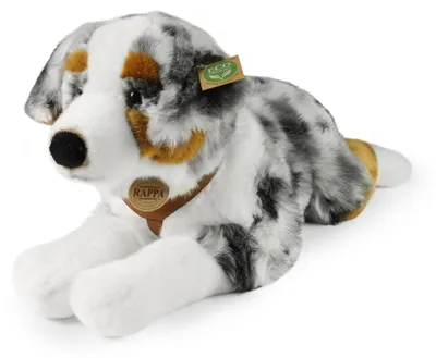 Zdjęcie produktu dla Duża pluszowa zabawka przedstawiająca owczarka australijskiego z uprzężą, 61 cm, ECO-FRIENDLY