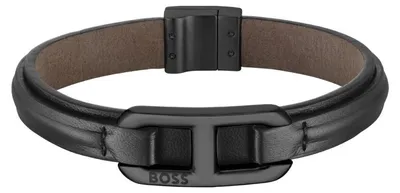 Produktbild von Stylisches schwarzes Lederarmband Code 1580784 - Lä nge: 19 cm