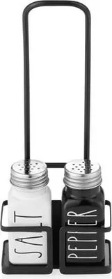 Produktbild von 6x Menage 2-teilig, Salz & Pfeffer, 10 x 8 cm, Edelstahl, Metall, Glas
