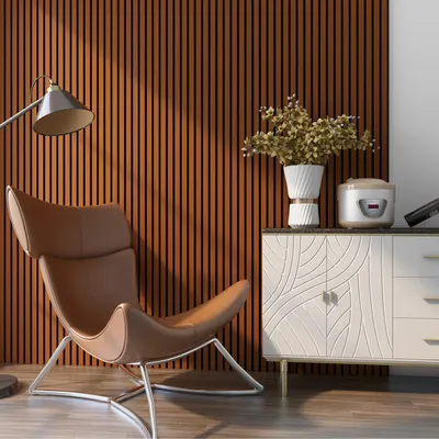 Image de panneau acoustique 3D set de 16 'Vang' 11,52 m² aspect teck