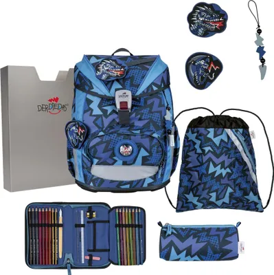 Produktbild von DerDieDas ErgoFlex Light Dark Dragon Schulrucksack Set 5tlg.