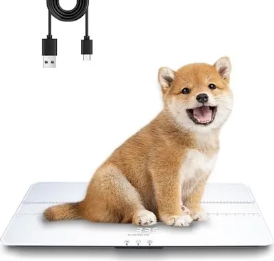 Produktbild von Digitale Haustierwaage, 10 g, hohe Genauigkeit, Tierwaage für Hunde und Katzen, mit 3 Wiegeeinheiten, Tara-/Haltefunktion, Babywaage Haustiere,