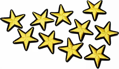 Produktbild von 10x Set Sterne Bügelbild Aufnäher Aufbügler Miniblings Stern Sternchen Star gelb