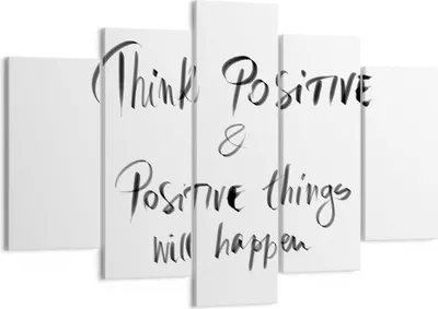 Produktbild von Bild auf Leinwand - Leinwandbild - 5 Teile - Motto Gedanke positiv - 150x100cm - Wand Bild - Wanddeko - Wandbilder - Leinwanddruck - Bilder - Wanddekoration - Leinwand bilder - EA150x100-4162