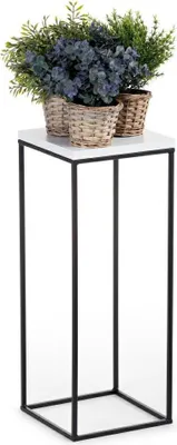 Image de Howhomely Étagère à fleurs blanche - support 80 cm