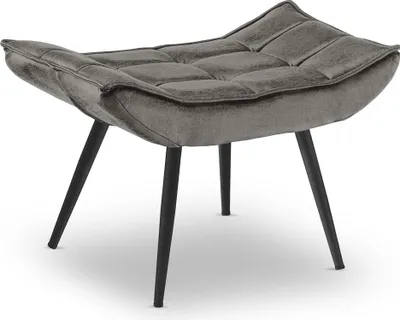 Produktbild von M MCombo Sitzhocker Fußstütze mit Metallbeinen, Eleganter Hocker Ottoman Schminktisch für Wohnzimmer Schlafzimmer, Quadratisch 40 * 69 cm, 4779-2 (Dunkelgrau-Mikrofaser)