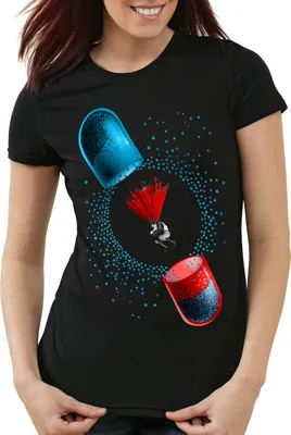 Produktbild von style3 Neo Tokyo Pille Damen T-Shirt anime manga tokio, Farbe:Schwarz, Größe:XS