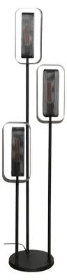 Image de Lampadaire FURNLUX Mesh Noir 42 cm / Couleur principale : noir / Dimensions : 42 x 170 x 42 cm