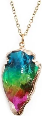 Zdjęcie produktu dla Wielokolorowy Naszyjnik Crystal Stone - Elegancka Biżuteria Uni  KP21752