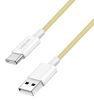 Obrázok produktu pre LogiLink CU0334, 1,5 m, USB A, USB C, USB 2.0, 0,48 Gbit/s, Žltá