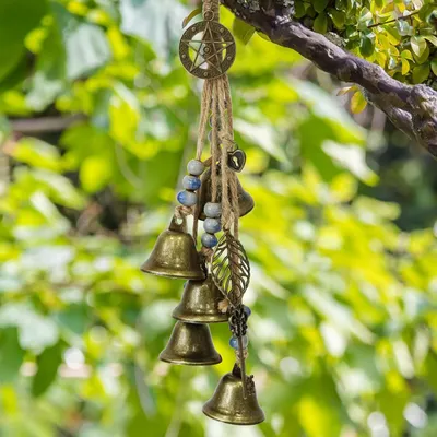 Produktbild von Hexenglocken Garten Windspiel, Windspiel Garten Hängend, Windspiele mit klarem Klang, Windspiel Metall für den Innen und Außenbereich, 38 mm
