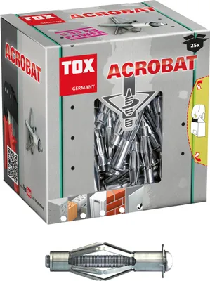 Produktbild von TOX Metall-Hohlraumdübel Acrobat, M5/52 mm klein, 25 Stück