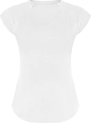 Produktbild von Roly CA6658 | Damen Avus T-Shirt, Polyester mit Baumwollfeeling - Farbe: White 01 - Größe: XL