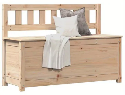 Zdjęcie produktu dla Półka z siedziskiem wykonana z litego drewna - 104x44x76 cm - jasny kolor drewna - wielofunkcyjna półka na buty i ławka do przedpokoju