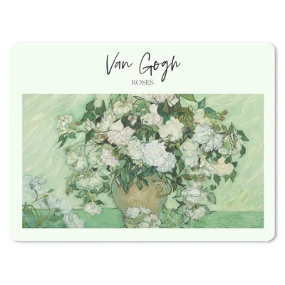 Produktbild von MuchoWow® Mauspad Mousepad Gemälde - Rosen - Van Gogh 23x19 cm - Mousepads - Maus Mat - Pad - Mausunterlage - Schreibtischunterlage - Mauspad