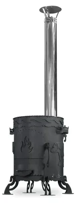 Produktbild von Utschak mit Schornstein Bär 1 - Ofen für Kasan 6-12L Ø345-290 mm