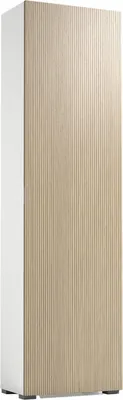 Produktbild von Dmora Mehrzweckschrank 1-türig Cansano 50x182h cm Weiß, 7 Einlegeböden Eine Tür