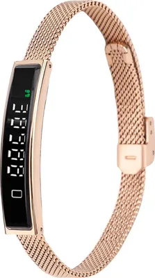 Obrázek produktu pro Chytrý náramek Fitness Tracker Bluetooth 5.3 Náramek pro sledování zdraví Voděodolný pro běhání a jízdu na kole s aplikací Gold